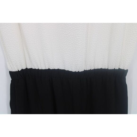 Calvin Klein Black And White Sleeveless Jumpsuit Pants One Piece Size 6 NWT - Picture 7 of 9